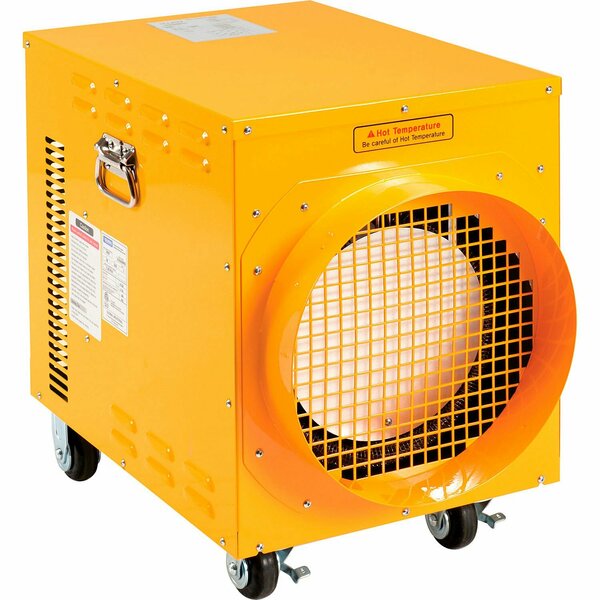 Global Industrial Portable Electric Heater, Adjustable Thermostat, 208V, 3 Phase, 15000W 246552
